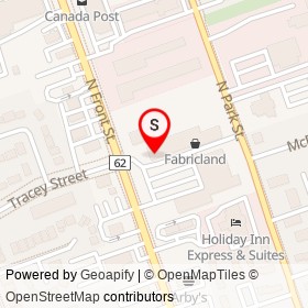 Chuck's Roadhouse on North Front Street, Belleville Ontario - location map