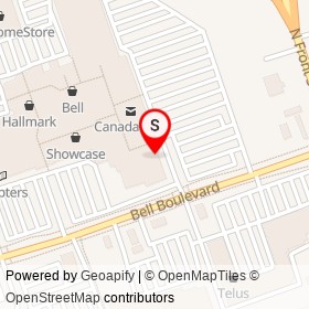 East Side Mario's on North Front Street, Belleville Ontario - location map