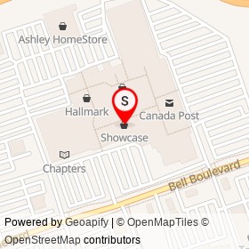 Showcase on North Front Street, Belleville Ontario - location map