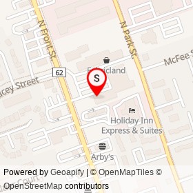 Scotiabank on North Front Street, Belleville Ontario - location map