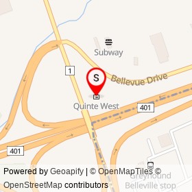 Quinte West on Wallbridge-Loyalist Road, Quinte West Ontario - location map
