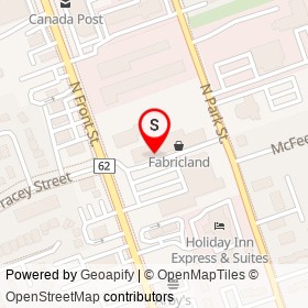 Smoke's Poutinerie on North Front Street, Belleville Ontario - location map