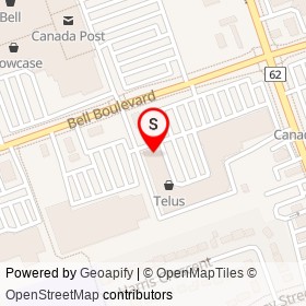 Subway on Bell Boulevard, Belleville Ontario - location map