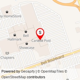 Becker Shoes on North Front Street, Belleville Ontario - location map