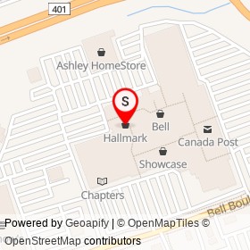 Hallmark on North Front Street, Belleville Ontario - location map