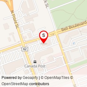 Shoeless Joe's on Bell Boulevard, Belleville Ontario - location map