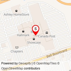 Suzy Shier on North Front Street, Belleville Ontario - location map