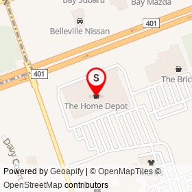 The Home Depot on Highway 401, Belleville Ontario - location map