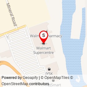 Walmart Supercentre on Millennium Parkway, Belleville Ontario - location map