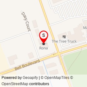 Rona on Davy Road, Belleville Ontario - location map