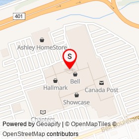 Taco Bell on North Front Street, Belleville Ontario - location map