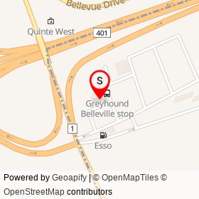 Ten Acre Truck Stop on Wallbridge-Loyalist Road, Belleville Ontario - location map
