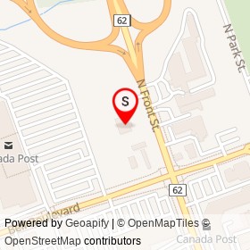 Denny's on North Front Street, Belleville Ontario - location map