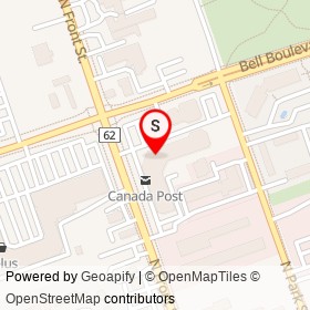 Mattress Mart on North Front Street, Belleville Ontario - location map