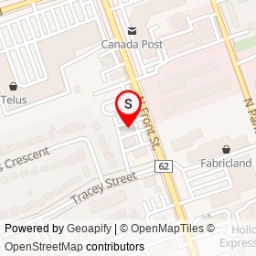 Hakim Optical on North Front Street, Belleville Ontario - location map