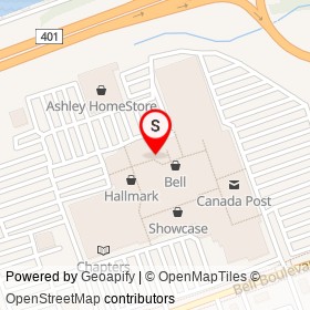 A&W on North Front Street, Belleville Ontario - location map