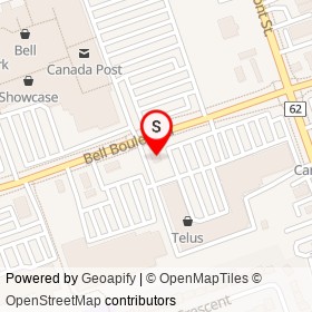 A&W on Bell Boulevard, Belleville Ontario - location map
