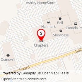 Chapters on North Front Street, Belleville Ontario - location map