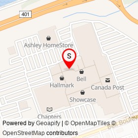 Quinte Mall Food Court on North Front Street, Belleville Ontario - location map