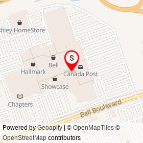 Peoples Jewellers on North Front Street, Belleville Ontario - location map