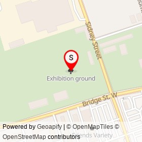 Exhibition ground on , Belleville Ontario - location map