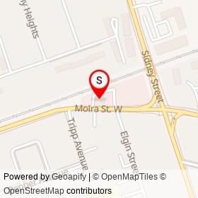 Global on Moira Street West, Belleville Ontario - location map