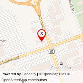 Shell on North Front Street, Belleville Ontario - location map