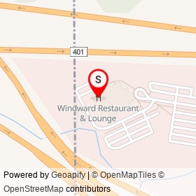 Windward Restaurant & Lounge on Highway 401, Leeds and the Thousand Islands Ontario - location map