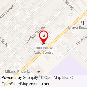 1000 Island Auto Centre on King Street East, Gananoque Ontario - location map