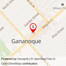 Beggar's Banquet Books on King Street East, Gananoque Ontario - location map