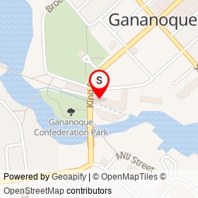 Gananoque brewing company on King Street East, Gananoque Ontario - location map