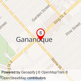 BMO on Stone Street South, Gananoque Ontario - location map