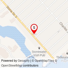Turtle Island B&B on Stone Street South, Gananoque Ontario - location map
