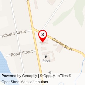 Eastern Marine Service on Charles Street North, Gananoque Ontario - location map