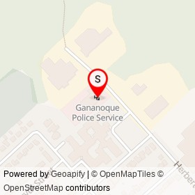 Gananoque Police Service on Herbert Street, Gananoque Ontario - location map