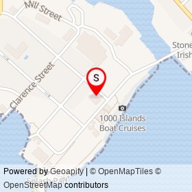 Gananoque Boat Line on Main Street, Gananoque Ontario - location map