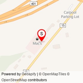 Mac's on Highway 15, Kingston Ontario - location map