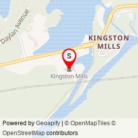Kingston Mills on Kingston Mills Road, Kingston Ontario - location map