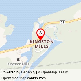 Kingston Mills Blockhouse on Kingston Mills Road, Kingston Ontario - location map