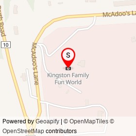 Kingston Family Fun World on McAdoo's Lane, Kingston Ontario - location map