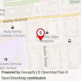 Gordon's Daily Store on Drennan Street, Kingston Ontario - location map