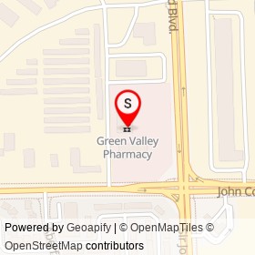Green Valley Pharmacy on John Counter Boulevard, Kingston Ontario - location map