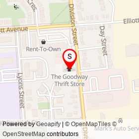 The Goodway Thrift Store on Division Street, Kingston Ontario - location map