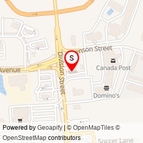 Esso on Division Street, Kingston Ontario - location map