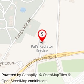 Pat's Radiator Service on John Counter Boulevard, Kingston Ontario - location map