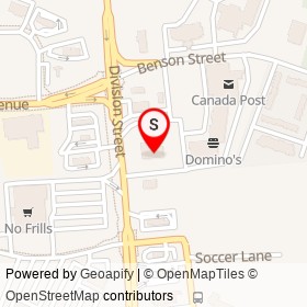 McDonald's on Division Street, Kingston Ontario - location map