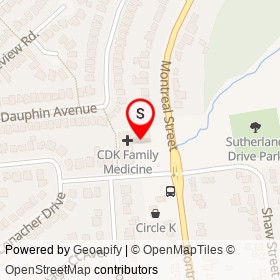 Dr. Shawn Suenaga Family Dentistry on Sutherland Drive, Kingston Ontario - location map