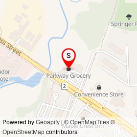 Parkway Grocery on Princess Street, Kingston Ontario - location map