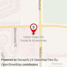 Urban Paws Pet Foods & Accessories on Cataraqui Woods Drive, Kingston Ontario - location map