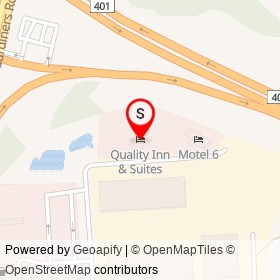 Quality Inn & Suites on Robinson Court, Kingston Ontario - location map